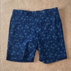 PGA Tour Blue Patterned Men's Hybrid Shorts